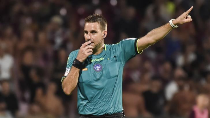 Referee Francesco Fourneau takes charge of Parma v Cagliari